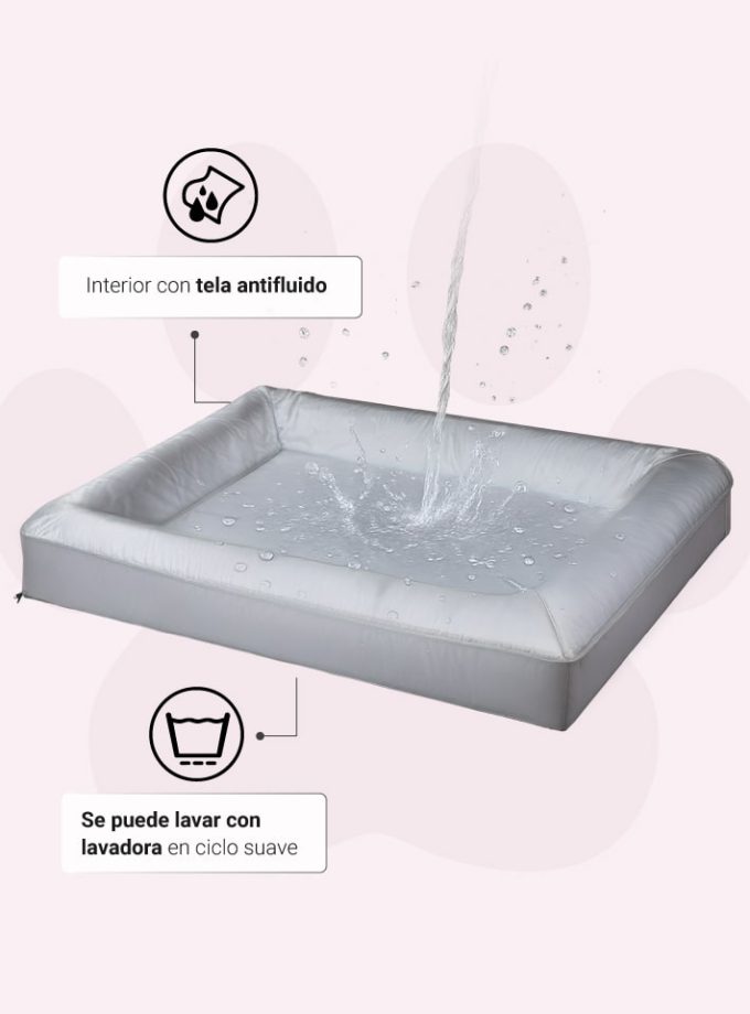 Cama Rosa para Mascotas - Diseño Artístico con Espuma Viscoelástica BioAdaptativa ZENSA®