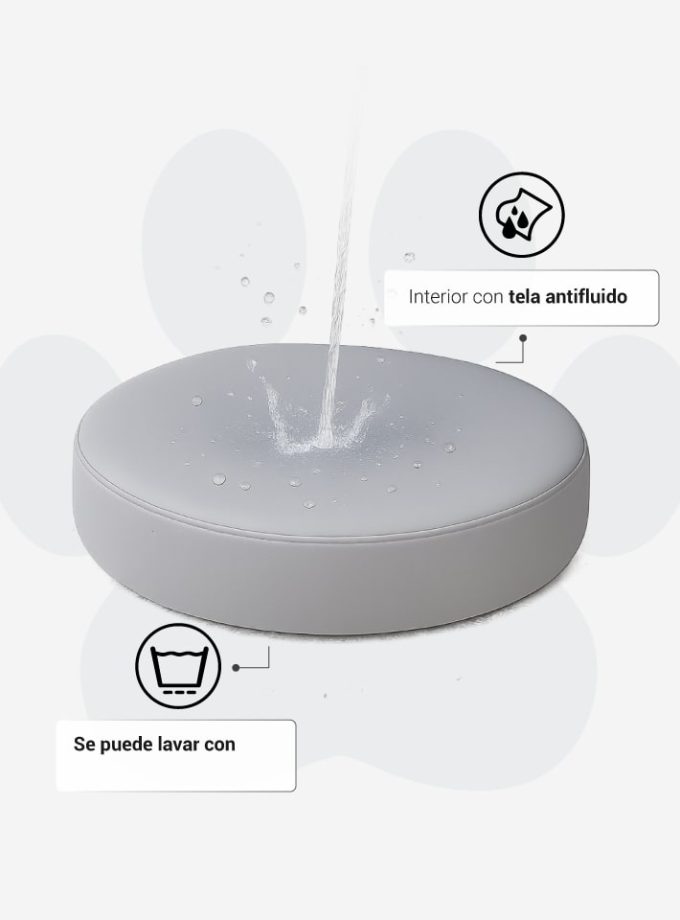Cama Moderna para Perros y Gatos. Estilo Blanco y Negro Geométrico con Memory Foam ZENSA®