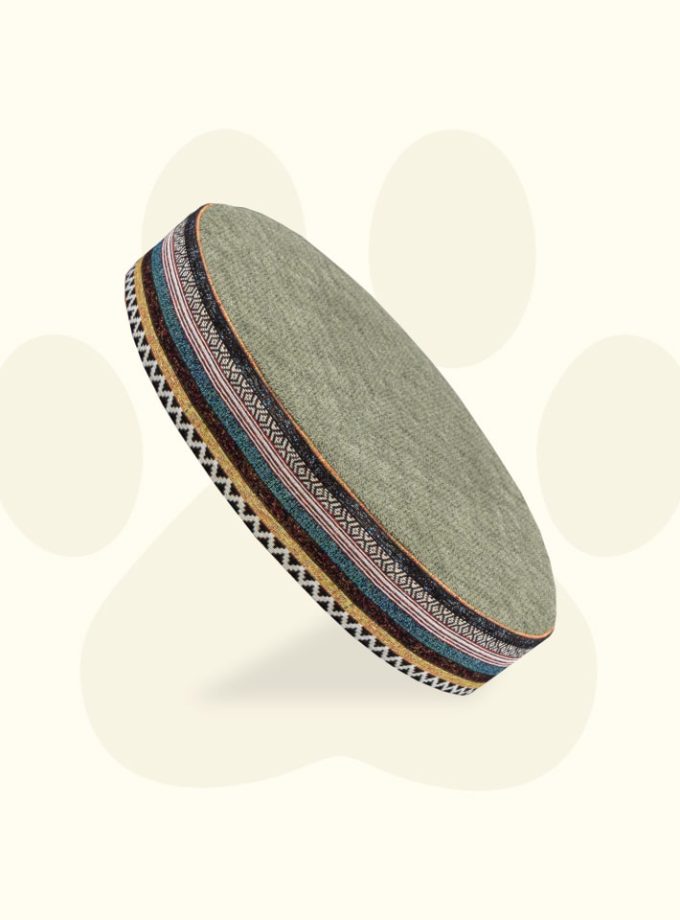Cama Circular Precolombina para Mascotas. Diseño Cultural con Espuma ZENSA® y Antifluido