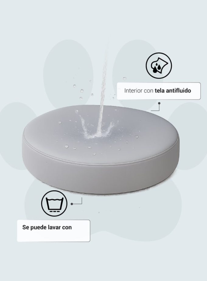 Cama Azul para Mascotas contorno Line. Diseño Moderno con Espuma Viscoelástica BioAdaptativa ZENSA®