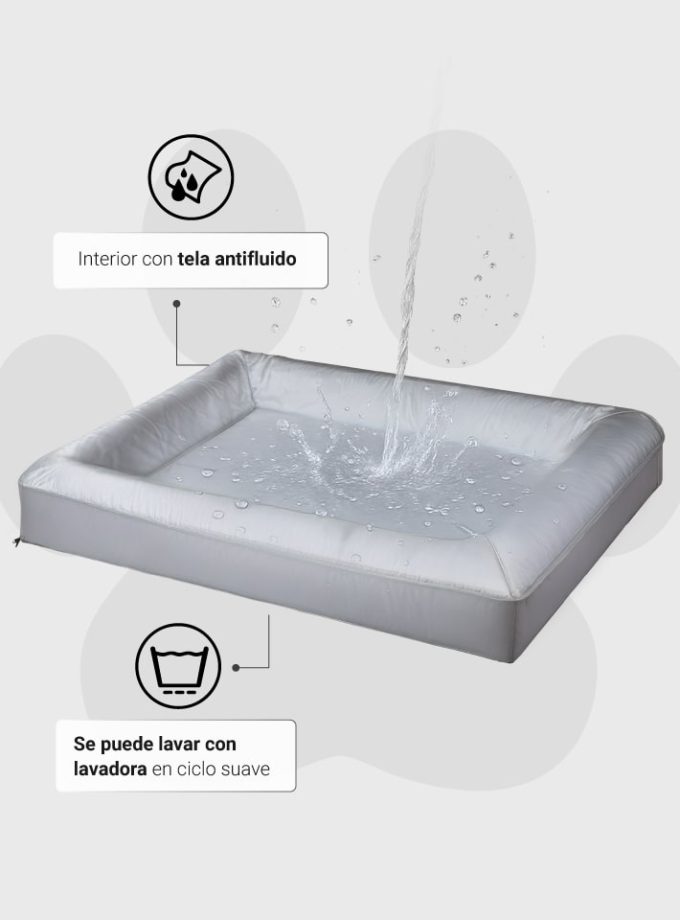 Cama Rectangular para Mascotas – Estilo Blanco y Negro Geométrico con Espuma Viscoelástica ZENSA®