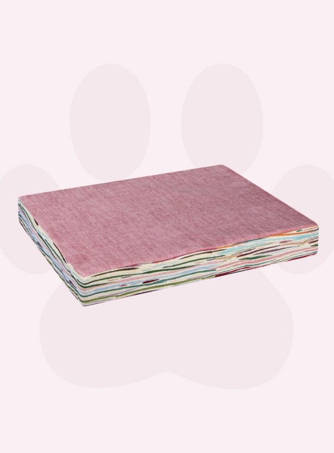 Cama Rosa para Mascotas - Diseño Artístico con Espuma Viscoelástica BioAdaptativa ZENSA®
