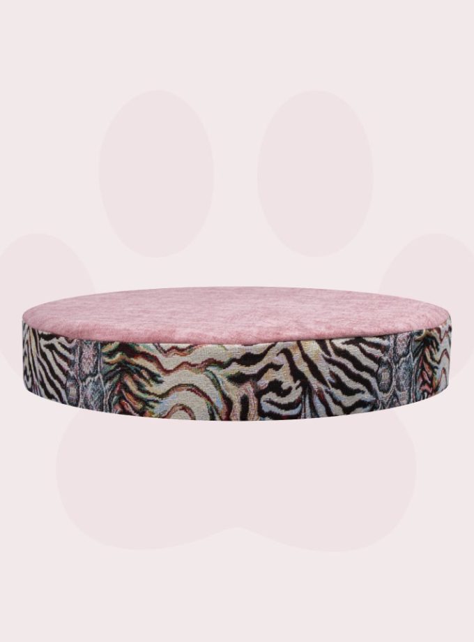 Cama para Mascotas con Estilo Animal Print y Rosa con Espuma Viscoelástica BioAdaptativa ZENSA®